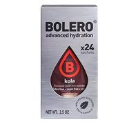Bolero Drink 24 Bustine 3 gr grammi Sticks Frutta Preparato Polvere Solubile Per Bevanda Fresca in Acqua Prodotto, 72 grammi dolcificato alla stevia (Kola)