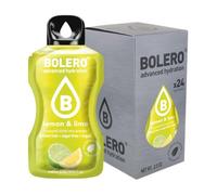 Bolero Drink 24 Bustine 3 gr grammi Sticks Frutta Preparato Polvere Solubile Per Bevanda Fresca in Acqua Prodotto, 72 grammi dolcificato alla stevia (Lemon & Lime)