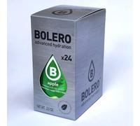 Bolero Drink 24 Bustine 3 gr grammi Sticks Frutta Preparato Polvere Solubile Per Bevanda Fresca in Acqua Prodotto, 72 grammi dolcificato alla stevia (Apple)
