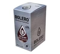 Bolero Drink 24 Bustine 3 gr grammi Sticks Frutta Preparato Polvere Solubile Per Bevanda Fresca in Acqua Prodotto, 72 grammi dolcificato alla stevia (Red Grape)