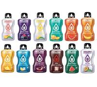 Bolero Drink Sticks 12 Bustine Mix 3 grammi 3 gr, 12 Gusti Diversi Assortimento alla Frutta Preparato Polvere Solubile Per Bevanda Fresca in Acqua, 36 grammi dolcificato stevia, 0.036 kilograms