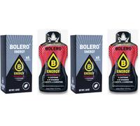 Bolero Energy 6 Bustine Monodose da 7 gr. Strawberry Fragola, Bevanda Energetica Istantanea Pre Workout, Drink Energy (Confezione da 2)