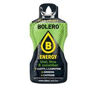 Bolero Energy Kiwi Lime Cucumber 14 g x 12 Beutel | Sugar-Free Powder Drink | Vegan & Gluten-Free | For Active Lifestyles