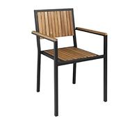 Bolero Fauteuil en Acier & Bois d'Acacia - Lot de 4
