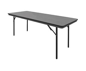 Bolero GC596 ABS pieghevole banchetto tavolo rettangolare, 1830 mm, grigio