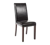 Bolero GF954 ecopelle sedia da pranzo, nero (confezione da 2)