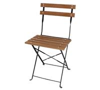 Bolero GJ766 finto legno Bistro sedia, nero (confezione da 2)