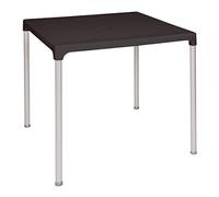 Bolero GJ970 tavolo con gambe in alluminio, rettangolare, 750 mm, nero
