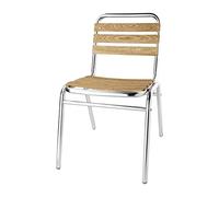 Bolero gk997 Bistro Side Chair, Alluminio e cenere (Confezione da 4)