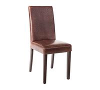 Bolero GR369 ecopelle sedia da pranzo, marrone (confezione da 2)