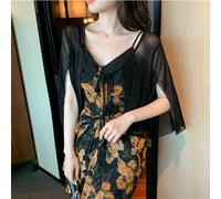 Bolero In Rete In Chiffon Per Donne, Coprispalle Corto Per Abito Spalline