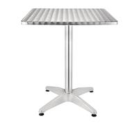Bolero U427 piazza piedistallo tavolo da bistrot, top in acciaio INOX, 600 mm, colore: Argento