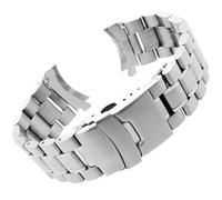 BOLEXA 18 20 22 24mm cinturino for orologio con estremità curva in acciaio inossidabile for donna uomo cinturino universale pieghevole fibbia for orologio accessori(Silver,24mm)