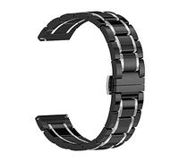 BOLEXA cinturino dell'orologio 20mm 22mm 24mm Ceramic Band Band Band Match Band for le donne Uomo Guarda le cinghie di ricambio (Color : Black silver, Size : 22mm)