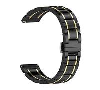 BOLEXA cinturino dell'orologio 20mm 22mm 24mm Ceramic Band Band Band Match Band for le donne Uomo Guarda le cinghie di ricambio (Color : Black gold, Size : 24mm)