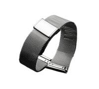 BOLEXA cinturino dell'orologio 20mm 22mm Universal Loop Watchband Uomo Donna Slim Slim Acciaio inox Fibbia in metallo orologio cinturino cinturino Bracciale Accessori (Color : Silver, Size : 22mm)
