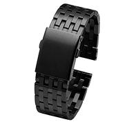 BOLEXA cinturino dell'orologio 22mm 24mm 26mm 28mm 30mm cinturino in acciaio inox per uomo in metallo cinturino in metallo braccialetto (Color : B Black, Size : 26mm)
