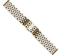 BOLEXA cinturino dell'orologio Banda di orologi in acciaio inox 18mm 20mm 22mm 24mm orologio cinturino in metallo cinturino in metallo for le donne uomini orologio ricambio cinghie (Color : Gold, Si