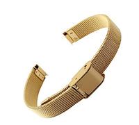 BOLEXA cinturino dell'orologio Cinturino in acciaio inossidabile a maglia piccola for cinturini for bracciale da bambino Gril 6mm 8mm 10mm 12mm Argento Oro (Color : Gold, Size : 6mm)