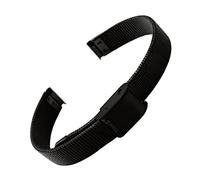 BOLEXA cinturino dell'orologio Cinturino in acciaio inossidabile a maglia piccola for cinturini for bracciale da bambino Gril 6mm 8mm 10mm 12mm Argento Oro (Color : Black, Size : 10mm)