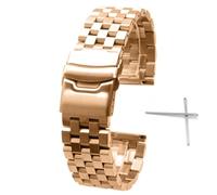 BOLEXA cinturino dell'orologio Metal watch band 16mm 18mm 20mm 24mm stainless steel Quick Release Watch Straps, Metal Straps For Mens Women (Color : Rose gold, Size : 22mm)