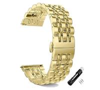 BOLEXA cinturino dell'orologio Watch Band 20mm 22mm Stainless Steel Quick Release Watchband Men Metal Wrist Bracelet (Color : Gold, Size : 20mm)