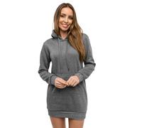 BOLF Donna Felpa con Cappuccio Maglia Manica Lunga Classica Hoodie Tempo Libero Sport Fitness Outdoor Basic Casual Style YS10003A1 Grafite S [A1A]