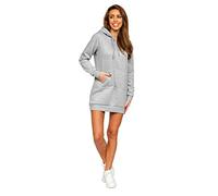 BOLF Donna Felpa con Cappuccio Maglia Manica Lunga Classica Hoodie Tempo Libero Sport Fitness Outdoor Basic Casual Style YS10003 Grigio L [A1A]