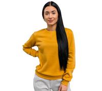BOLF Donna Felpa Senza Cappuccio Maglia Manica Lunga Tempo Libero Sport Fitness Outdoor Basic Casual Style W01A1 Cammello XL [A1A]