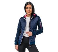 BOLF Donna Giacca mezza stagione Trapuntata Giubbino Piumino Cappuccio Cerniera a zip Tempo libero Sport Fitness Outdoor Basic Casual Style KSW4001 Blu scuro S [D4D]