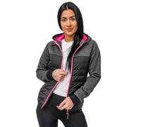 BOLF Donna Giacca sportiva mezza stagione Chiuso con lo zip Con cappuccio Stile quotidiano KSW4002 Nero S [D4D]