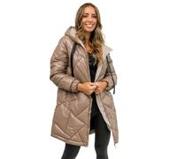 BOLF Donna Giubbotto lunga invernale con cappuccio isolato Caldo inverno Autunno Tempo libero Stile Casual all'aperto quotidiano 5M3189 Camel S [D4D]