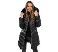 BOLF Donna Giubbotto lunga invernale con cappuccio isolato Caldo inverno Autunno Tempo libero Stile Casual all'aperto quotidiano 5M3162 Nero XL [D4D]