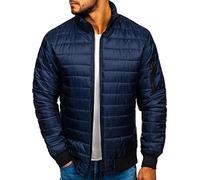 BOLF Uomo Giacca di transizione Piumino trapuntato Stile casual Elegante Primaverile leggera Sportiva Moderna MY22 Blu scuro XXL [4D4]