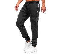 BOLF Uomo Pantaloni Sportivi Cargo della Tuta da Allenamento Atletici Gli Sport da Calcio Fitness Pareggiatore da Jogging Slim Fit Street Style JX9395 Nero XL [6F6]