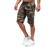 BOLF Uomo Pantaloni Sportivi Corti Bermuda da Allenamento da Calcio Fitness Elasticizzati Tempo Libero Street Style JX700 Khaki L [7G7]