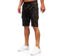 BOLF Uomo Pantaloni Sportivi Corti Bermuda da Allenamento da Calcio Fitness Elasticizzati Tempo Libero Street Style A-296 Verde(Scuro) L [7G7]