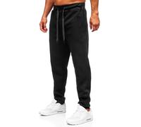 BOLF Uomo Pantaloni Sportivi della Tuta da Allenamento Atletici Gli Sport da Calcio Fitness Pareggiatore da Jogging Slim Fit Street Style MS002A1 Nero L [6F6]