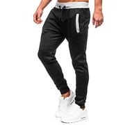 BOLF Uomo Pantaloni Sportivi della Tuta da Allenamento Atletici Gli Sport da Calcio Fitness Pareggiatore da Jogging Slim Fit Street Style AK13-1 Nero L [6F6]