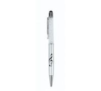 Bolígrafo Stylus clave de sol cristal plata B2002