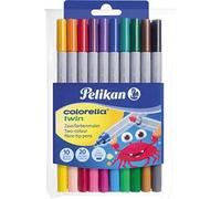 Pelikan Colorella Twin C 304 Fibre Tip Pen - Assorted (Pack of 10) 10 Stück (1er
