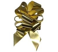 BOLIS 25 Pezzi Fiocco Coccarda Oro Metallizzato Reflex 120 mm autotirante