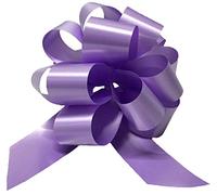 Bolis Fiocchi decorativi ideali per matrimoni, battesimi, comunioni, colore: bianco, larghezza nastro: 3 cm, contenuto della confezione: 50 pezzi lavanda
