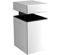 Bolis Italia AA2V004AE2B2 - Set di 2 mensole linea Block, in lega metallica zamak, 5 x 3 x 3,5 cm, colore: bianco