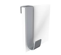 Bolis Italia_CA2G000AA2F1 - Gancio Appendiabiti per Porta, in Acciaio, 14,5 x 3 x 2,5 cm, Colore: Argento