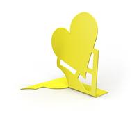 Bolis Italia Fermalibro Giallo, Acciaio, Mon Amour