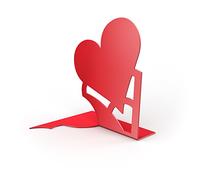 Bolis Italia Fermalibro Mon Amour Rosso, Acciaio