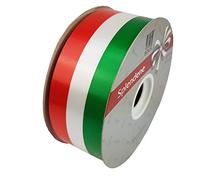 BOLIS Nastrino Italia Tricolore 50 Mm X 100 M, Verde,Bianco e Rosso, unità