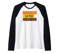 Bolivia Città Cochabamba, La Paz, Santa Cruz Bandiera Boliviana Maglia con Maniche Raglan