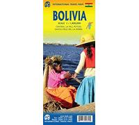 Bolivie: Central La Paz, Potosi, Santa Cruz de la Sierra. Touristische Karte Bolivien